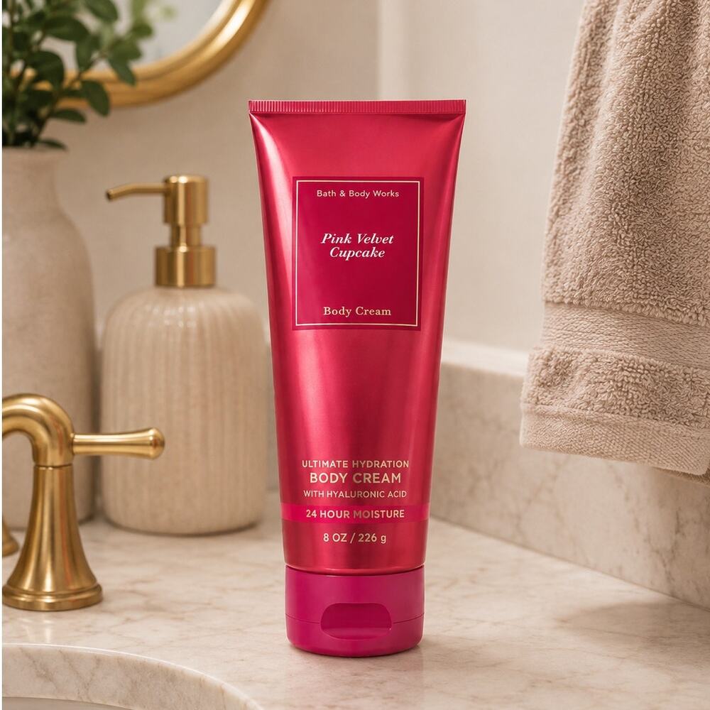 NEW! Bath & Body Works Pink Velvet Cupcake Body Care Cream Lotion Fragrance
